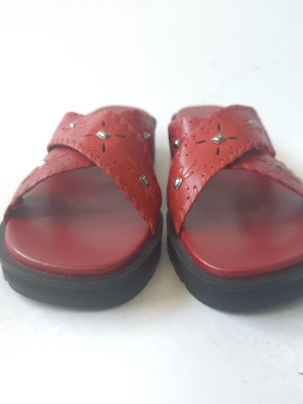 Baretraps Lana Women's Leather Sandals Red Size 10 M